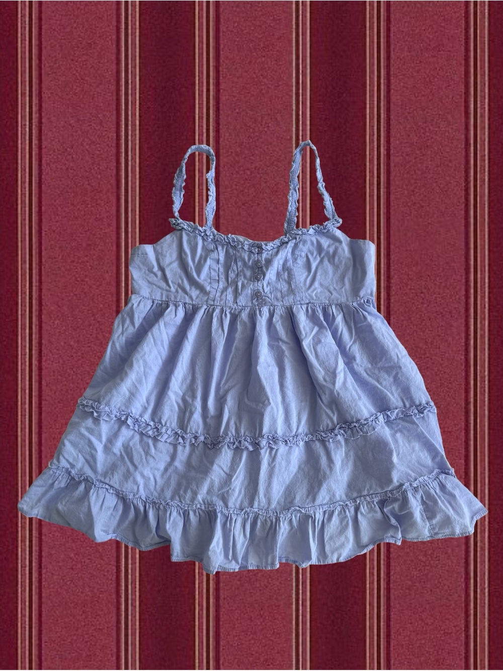Kimchi Blue Pale Blue Tiered Ruffle Camisole